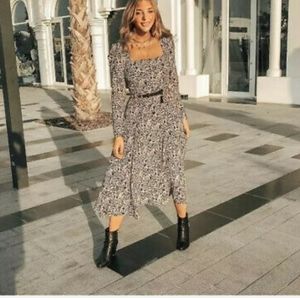 Zara animal leopard print dress